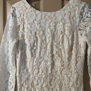 Ivory Lace Long Sleeve Mermaid Maxi Wedding Dress